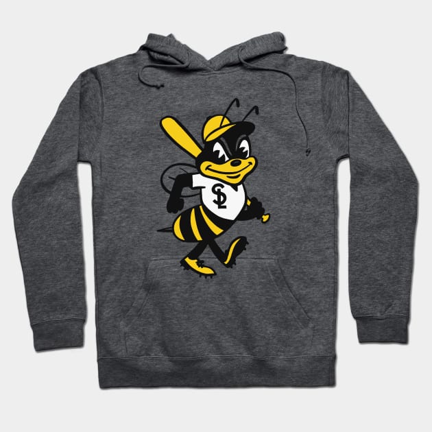 Salt Lake Bees - Retro Bee Mascot Hoodie by sombreroinc